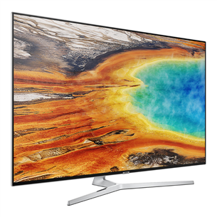 Samsung LCD 4K UHD, 55", central stand, silver - TV