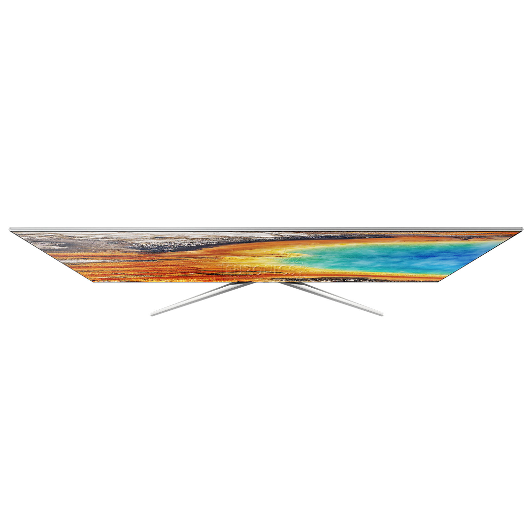 Samsung LCD 4K UHD, 55", jalg keskel, hõbedane - Teler