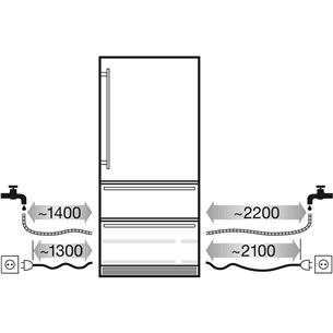 Интегрируемый холодильник Liebherr (высота ниши: 203 см)