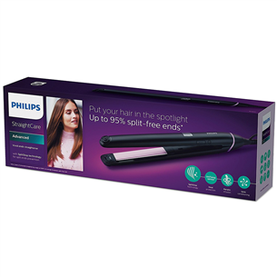 Philips StraightCare Vivid Ends, up to 230 °C, black/pink - Hair straightener