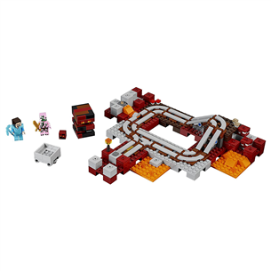 Подземная железная дорога Minecraft The Nether Railway, LEGO