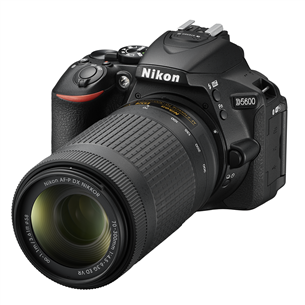 DSLR camera Nikon D5600 + NIKKOR 18-55 mm and 70-300 mm lenses