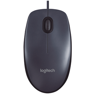 Logitech M100, gray - Wired Optical Mouse
