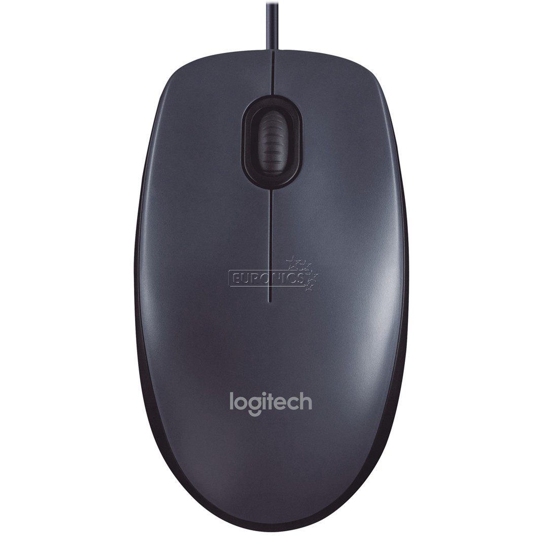 Logitech M100, gray - Wired Optical Mouse