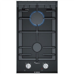Bosch Domino, 2 burners, width 30.6 cm, black - Built-in Gas Hob