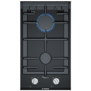 Bosch Domino, 2 burners, width 30.6 cm, black - Built-in Gas Hob