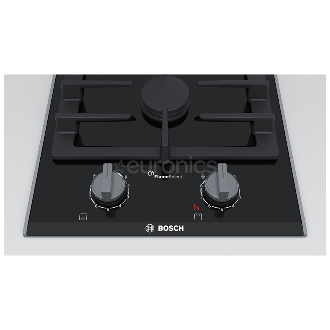 Bosch Domino, 2 keeduala, laius 30,6 cm, must - Integreeritav gaasipliidiplaat