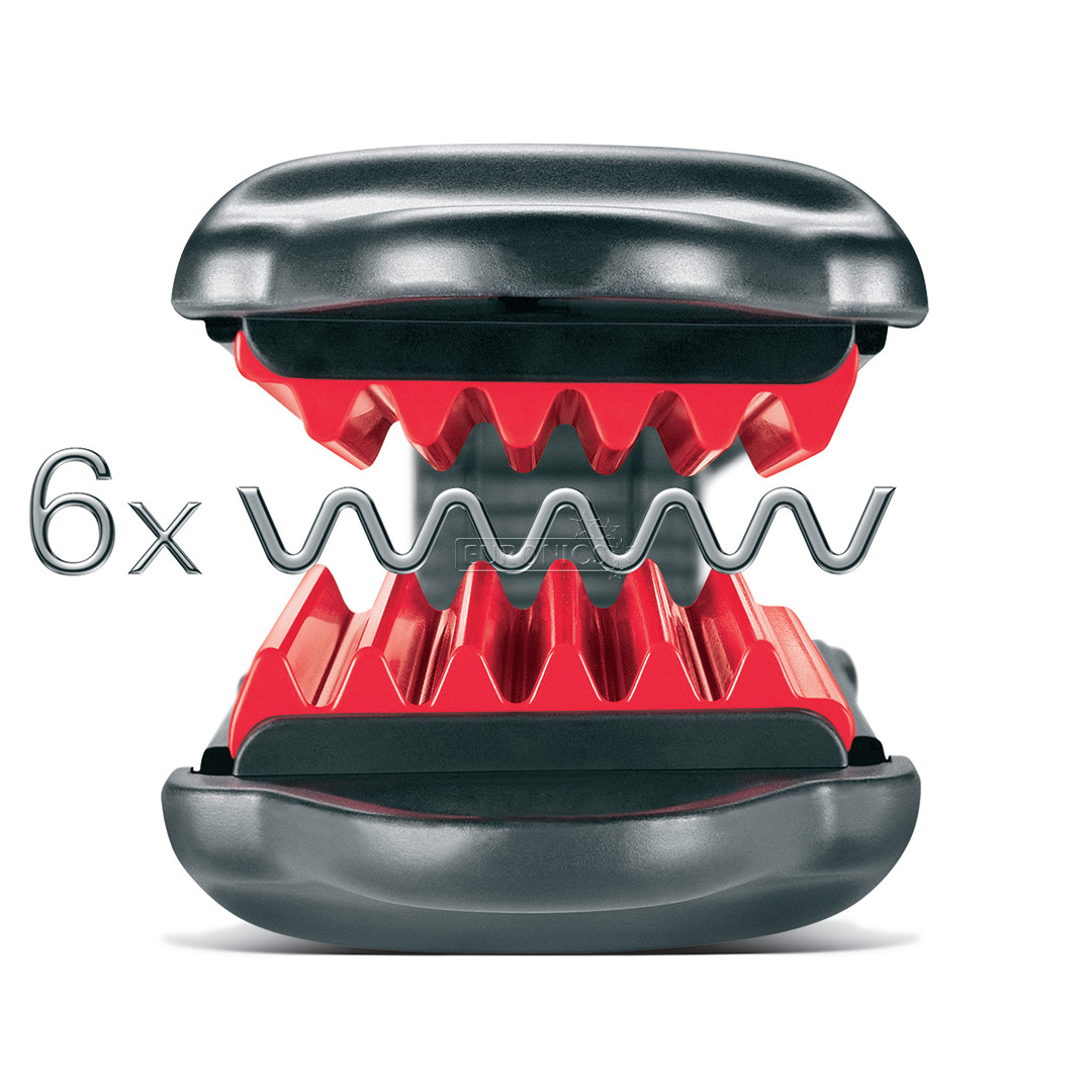 Valera Silhouette, up to 210° C, black/red - Hair crimper