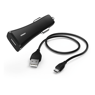Автомобильное зарядное устройство Qualcomm Quick Charge 2.0 + USB -- micro USB провод/ 2 A, Hama
