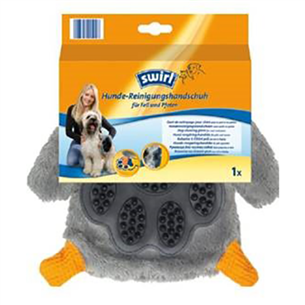 Dog paw cleaning glove, Swirl