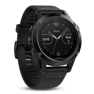 Мультиспортивные часы FENIX 5, Sapphire, Garmin - с чёрным ремешком