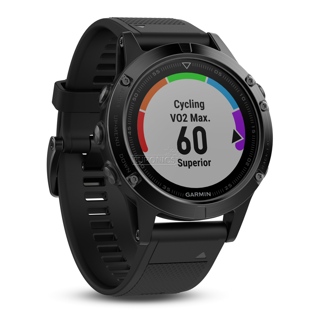 Spordikell Garmin fēnix 5 Sapphire - musta rihmaga