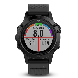 Spordikell Garmin fēnix 5 Sapphire - musta rihmaga