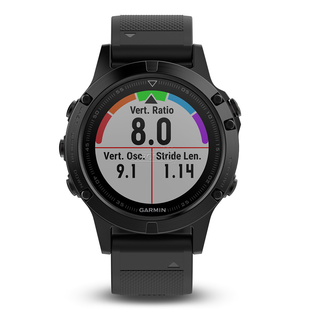 Spordikell Garmin fēnix 5 Sapphire - musta rihmaga