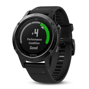 Spordikell Garmin fēnix 5 Sapphire - musta rihmaga