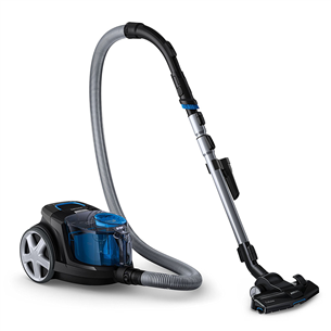 Philips PowerPro Compact, 900 W, bagless, blakc/blue - Vacuum cleaner