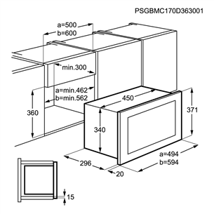 Built-in microwave AEG (17 L)