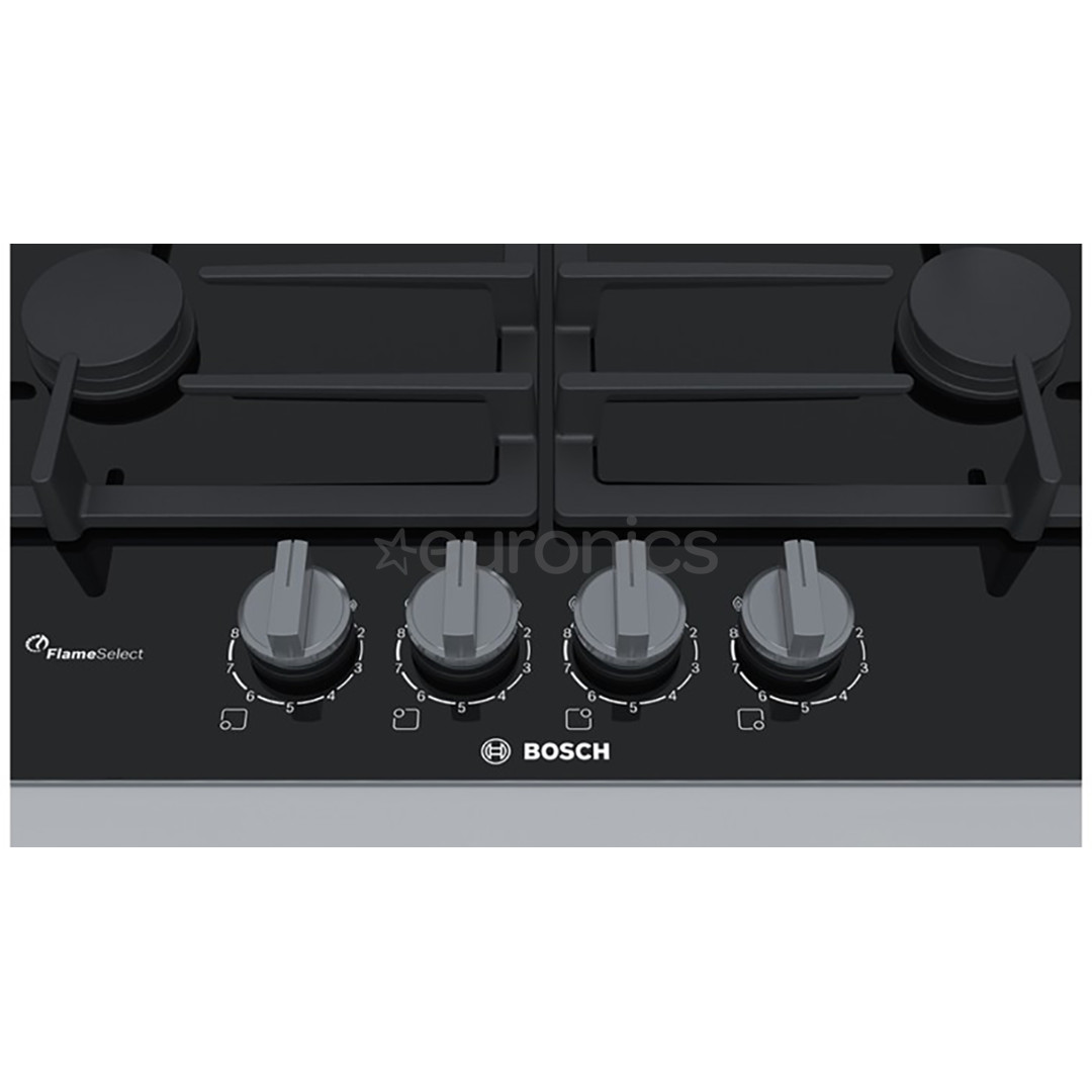 Bosch, laius 60,6 cm, must - Integreeritav gaasipliidiplaat