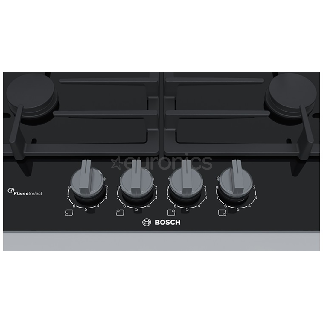 Bosch, laius 60,6 cm, must - Integreeritav gaasipliidiplaat