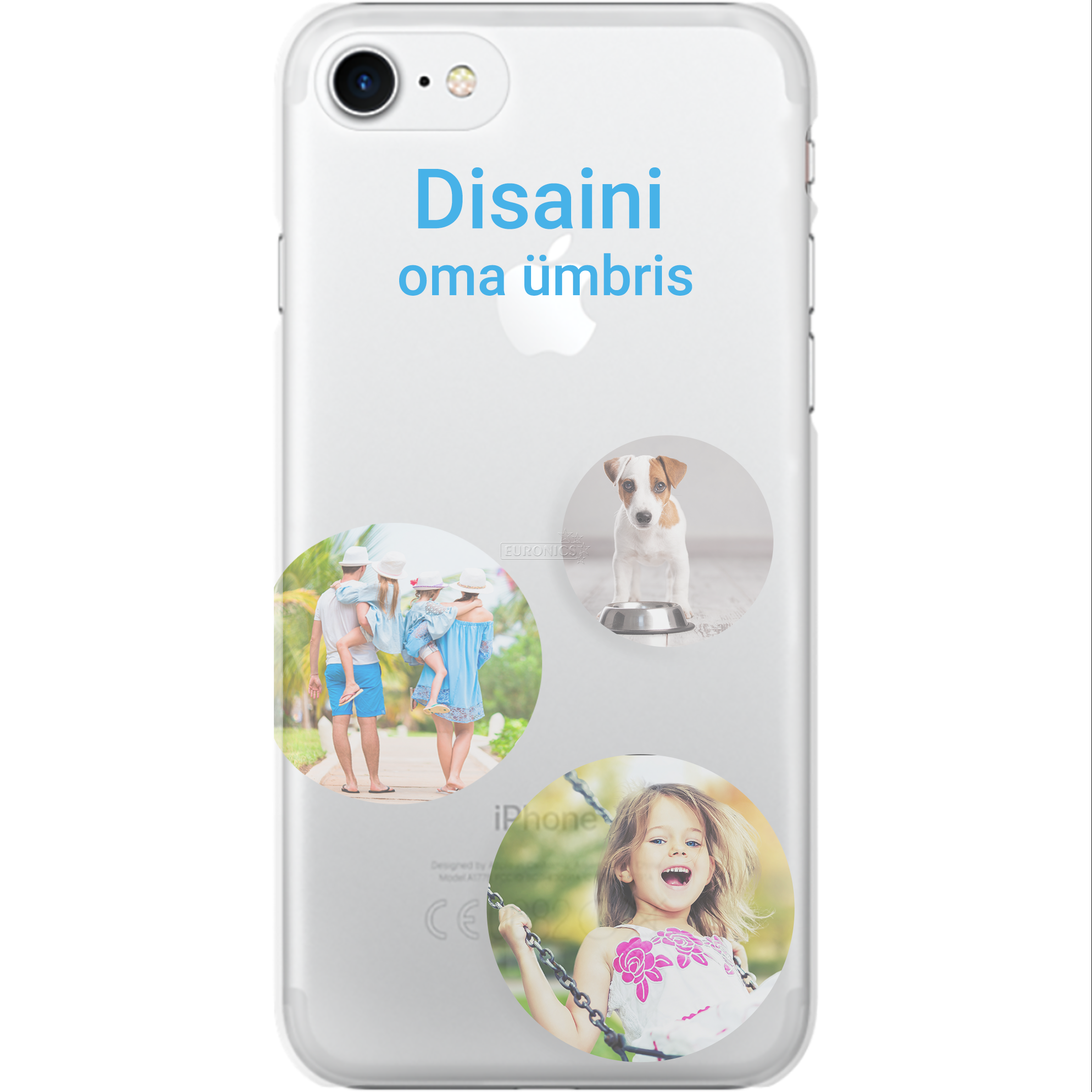 Disainitav iPhone 7 matt ümbris Clear