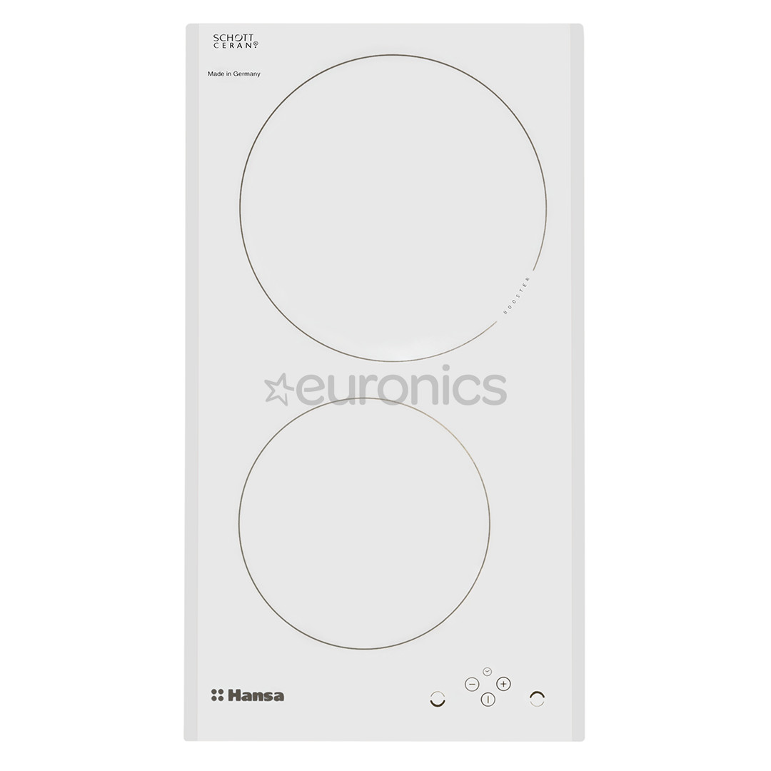 Hansa Domino, laius 30 cm, raamita, valge - Integreeritav induktsioonpliidiplaat