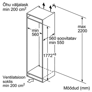 Integreeritav sügavkülmik Bosch (211 L)