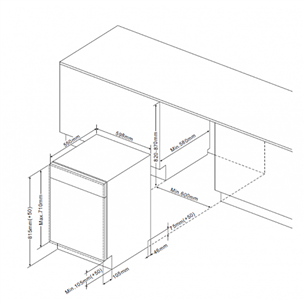 Built-in dishwasher Hansa / 14 place settings