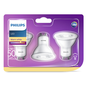 LED-лампа Philips (GU10, 50 Вт, 345 лм) 3 шт