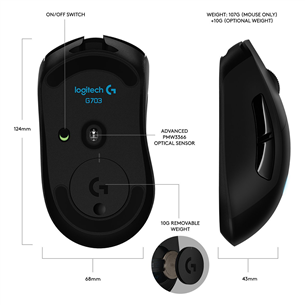 Беспроводная мышь G703, Logitech