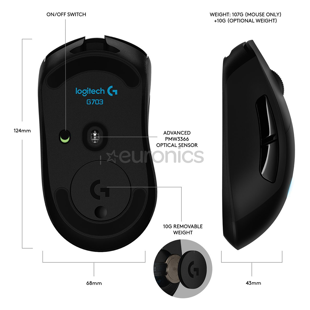 Juhtmevaba hiir Logitech G703