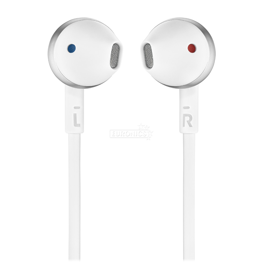 JBL Tune 205, белый/серебристый - Внутриканальные наушники