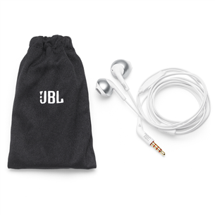 JBL Tune 205, белый/серебристый - Внутриканальные наушники