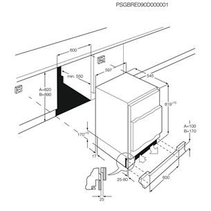 Built-in freezer AEG (95 L)