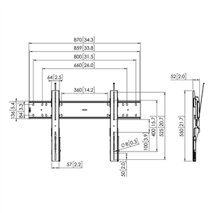 Teleri seinakinnitus Vogels PFW 6810 (55-80")