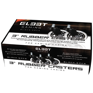 Rubber wheels for gaming chair EL33T