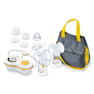 Beurer, white/yellow - Electric dual breast pump BY70