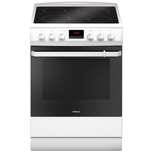 Hansa, width 60 cm, white/black - Ceramic cooker