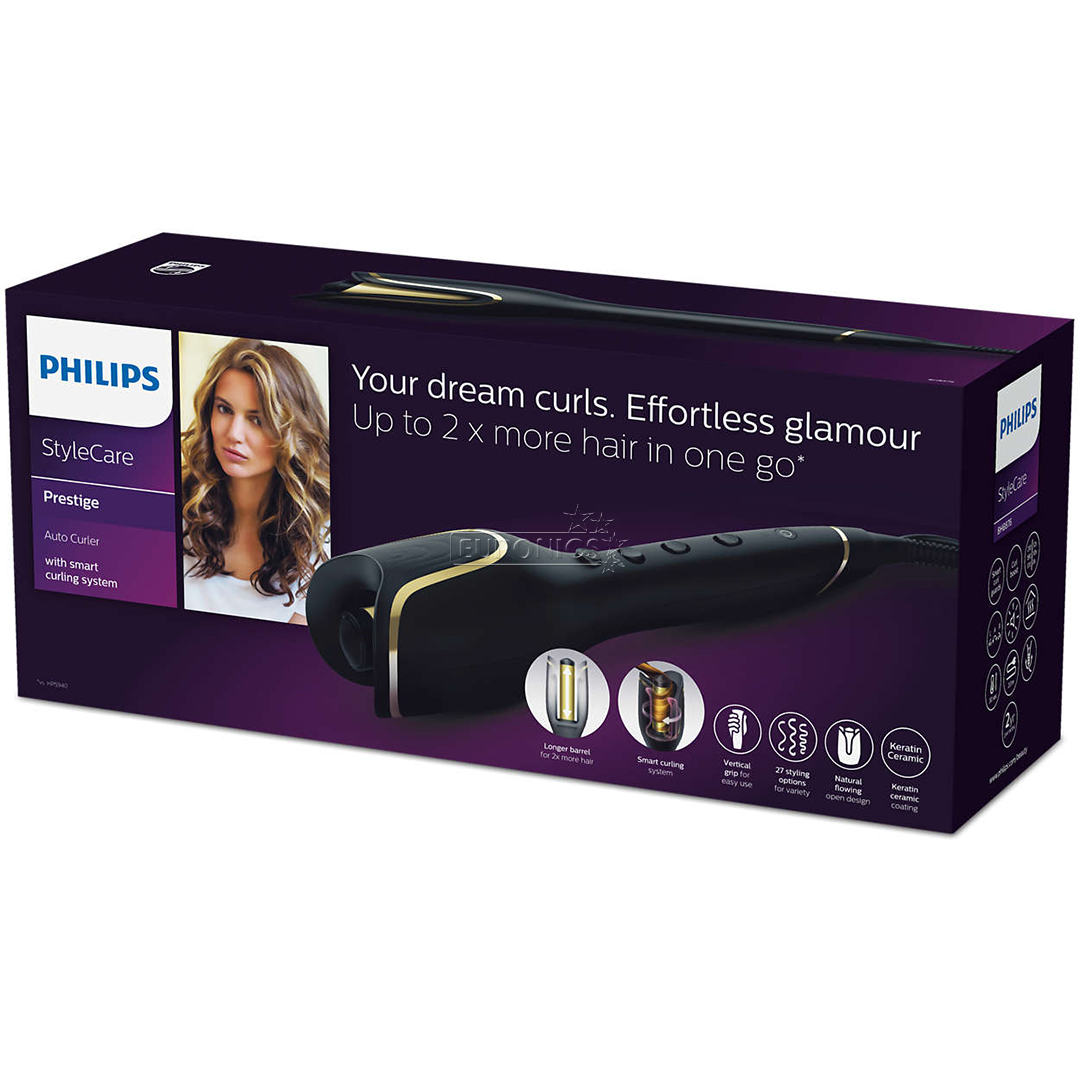 Philips StyleCare Prestige, 170-210 °C, black/gold - Automatic hair curler
