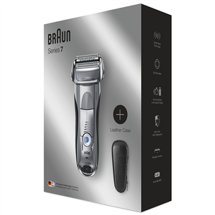 Shaver Series 7 + leather case, Braun / Wet & Dry