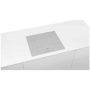 Bosch, ширина 59,2 см, без рамы, белый - Интегрируемая идукционная варочная панель