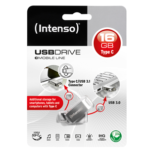 Флеш-накопитель USB-C Intenso (16 ГБ)