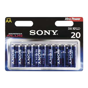 AA-батарейки Stamina Plus, Sony (20 шт)
