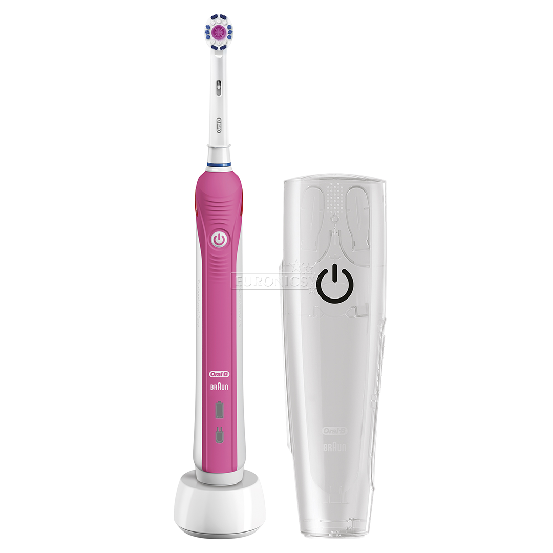 Электрическая зубная щетка Oral-B PRO750 3D White + дорожный футляр, Braun