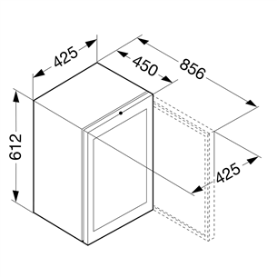 Витринный холодильник CoolMini, Liebherr / высота: 61,2 см