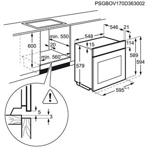 AEG SurroundCook 6000, 71 L, roostevaba teras - Integreeritav ahi