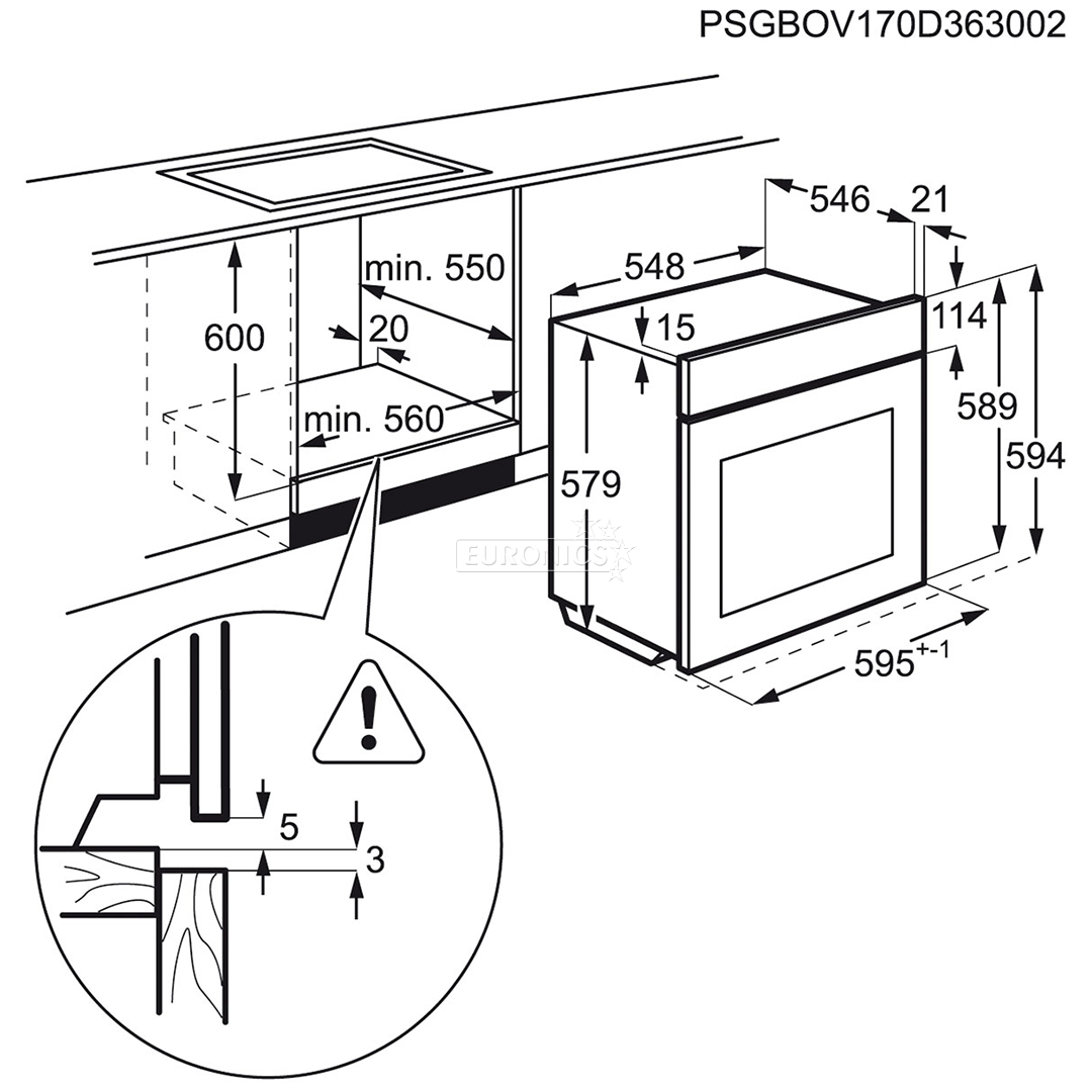AEG SurroundCook 6000, 71 L, roostevaba teras - Integreeritav ahi