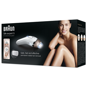 IPL Hair Removal Silk-expert 5, Braun + cosmetic bag