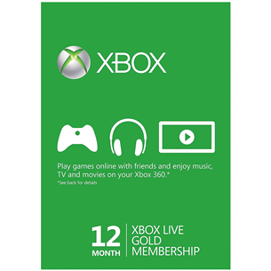 Liikmekaart Xbox Live Gold (12 kuud)