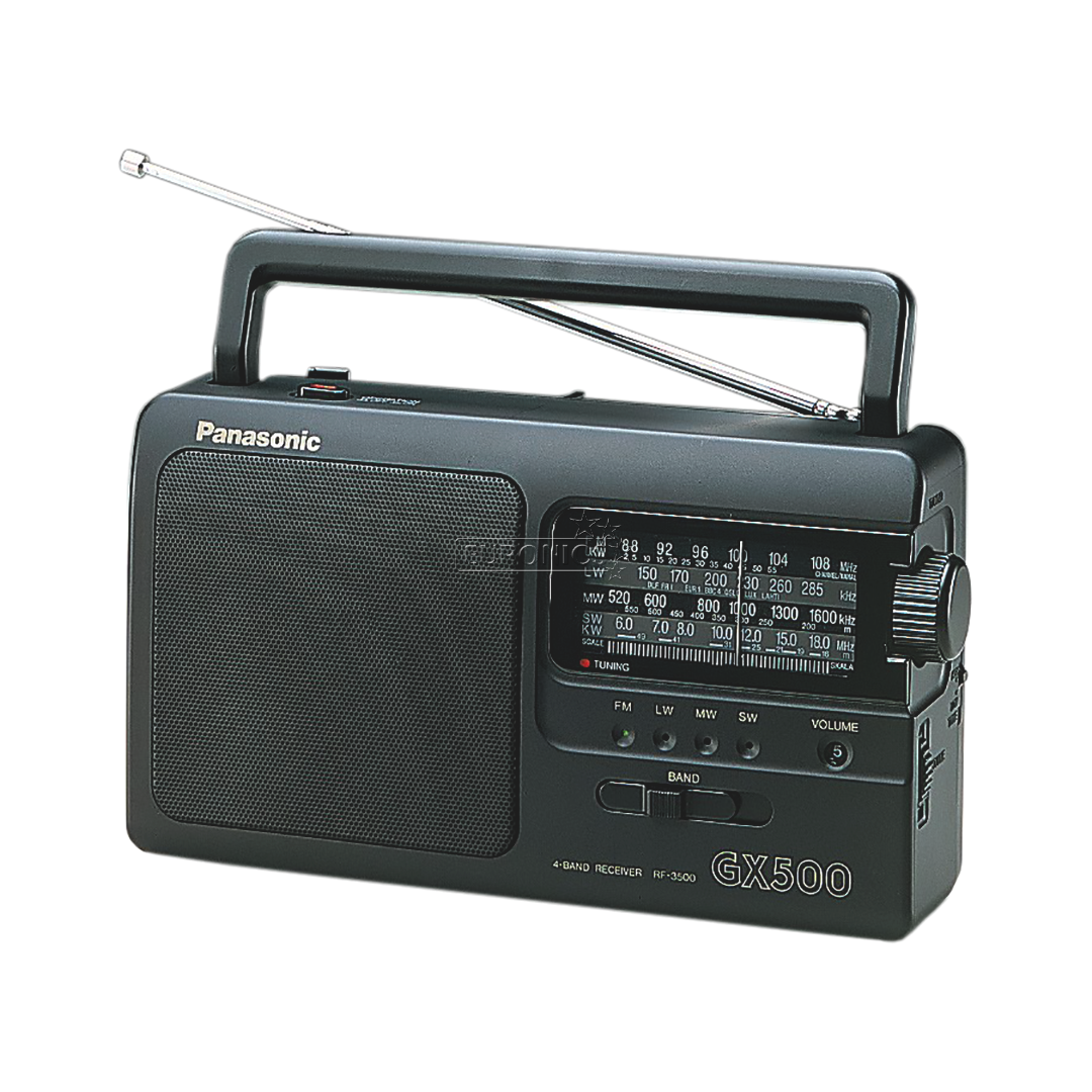 Panasonic RF-3500, AM/FM, analoog, must - Kaasaskantav raadio