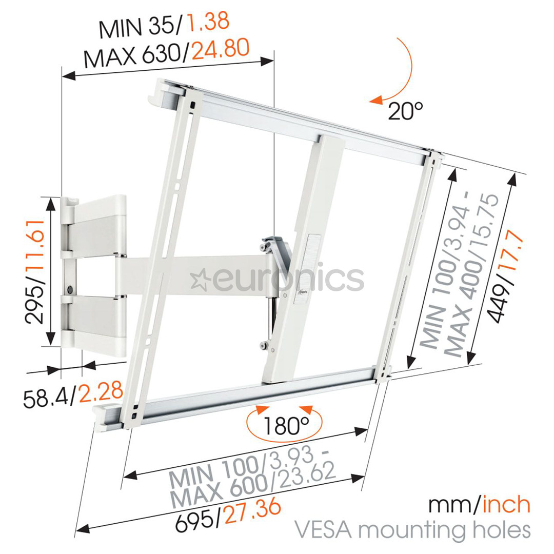 Teleri seinakinnitus Vogels THIN 545 (40-65")